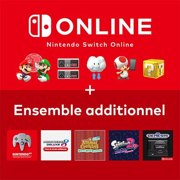 Nintendo Switch Online + Pack additionnel payé.