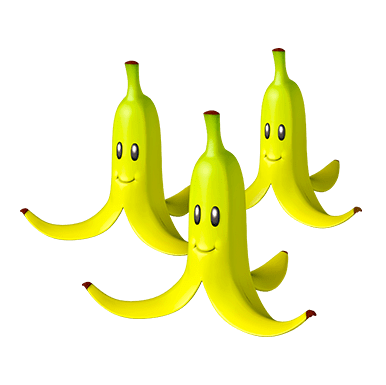 Triple Bananas item, Three Bananas that spin around your vehicle.